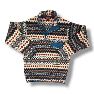 Patagonia Synchilla Snap-T Aztec Print Fleece Pullover Size Small